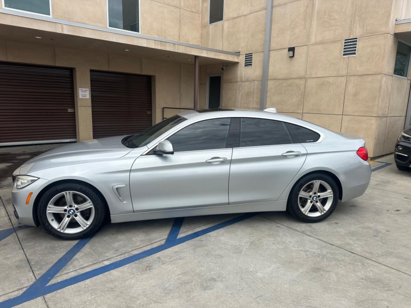 2016 Gray /Black BMW 4-Series Gran Coupe 428i SULEV (WBA4A9C53GG) with an 2.0L L4 DOHC 16V engine, 8A transmission, located at 30 S. Berkeley Avenue, Pasadena, CA, 91107, (626) 248-7567, 34.145447, -118.109398 - Photo#1